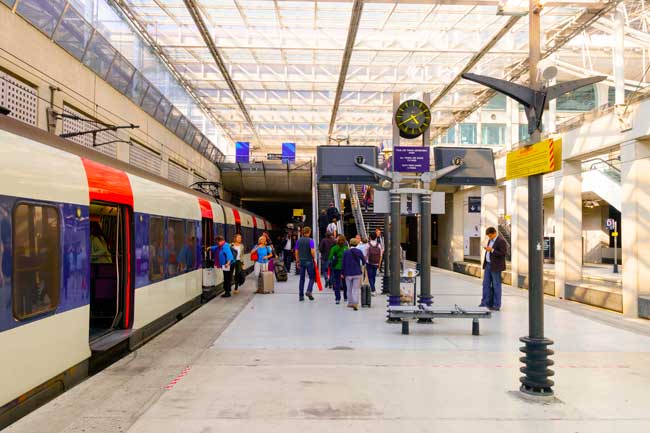 At CDG Airport there is a railway station located at Terminal 2.